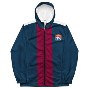 Navy, maroon, and white windbreaker featuring the Firefighter Challenge Championship Series logo and SERVPRO® sponsor emblem on the chest.