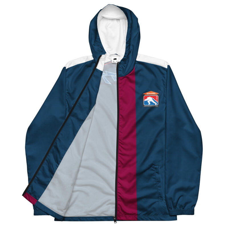 Navy, maroon, and white windbreaker featuring the Firefighter Challenge Championship Series logo and SERVPRO® sponsor emblem on the chest.