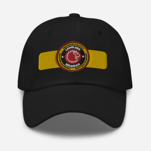 A black cap with the Firefighter Challenge Lion’s Den Member logo embroidered on the front, representing membership in the elite Lion’s Den.