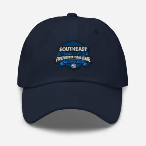 A navy cap featuring the Southeast Regional Firefighter Challenge Classic logo embroidered on the front, representing the Southeast region's participation in the Firefighter Challenge Championship.