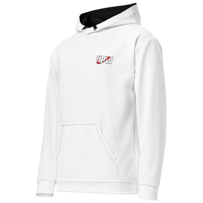 upw-logo-white-hoodie-white-left