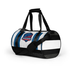 Firefighter Challenge Championship Duffel Bag with logo and durable, water-resistant fabric.