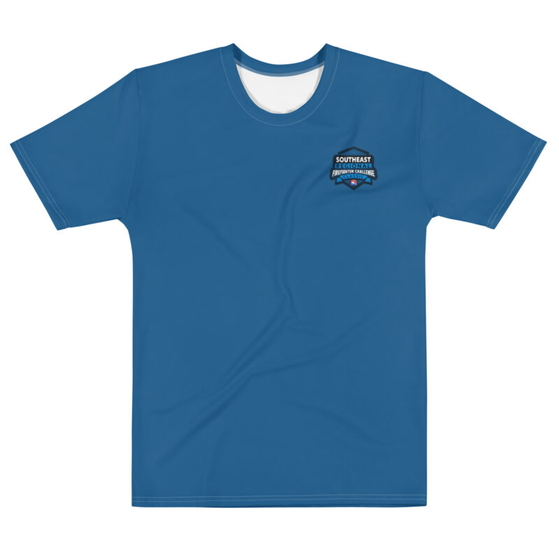 Blue crew neck tee with the Southeast Regional Firefighter Challenge logo on the chest.