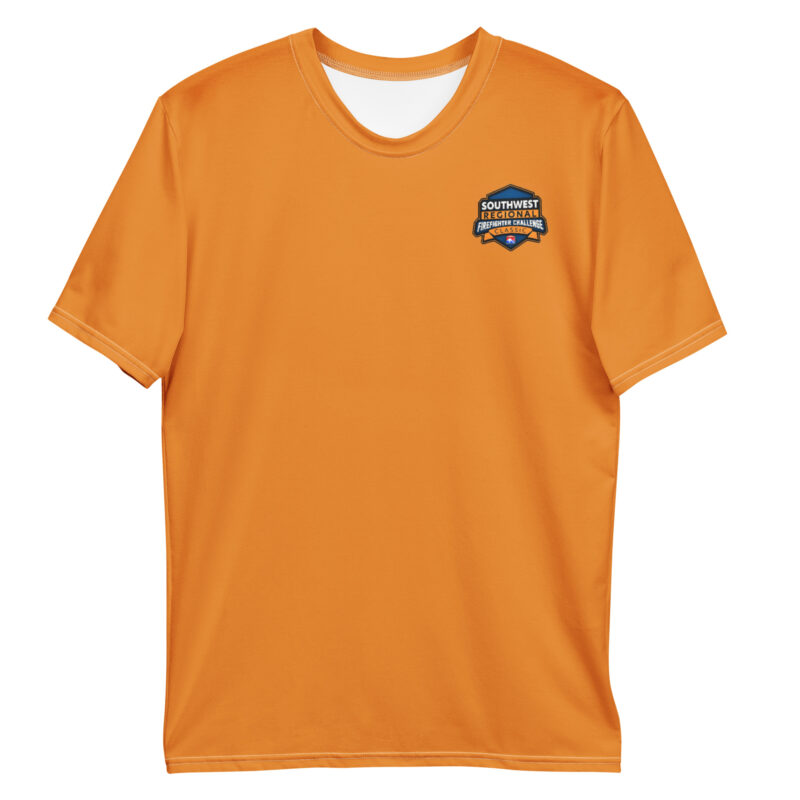 Orange crew neck tee with the Southwest Regional Firefighter Challenge logo on the chest.