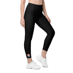 black SERVPRO® Firefighter Challenge League leggings with the FCL logo on the ankle.