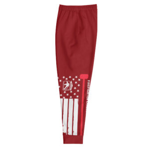 Red FCL Joggers with flag graphic and FCL logo on the leg, designed for performance and comfort.