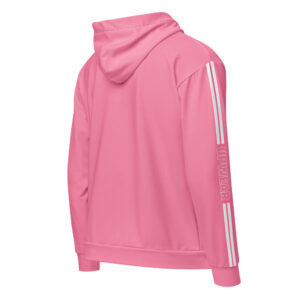 UPWEAR pink and white sport trainers, dual-tone design, comfortable running shoes, breathable mesh, bold black logo.