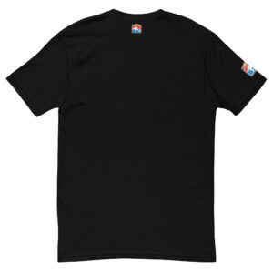 A white t-shirt with the Firefighter Challenge Hall of Fame Member badge on the left chest and a firefighter league patch on the sleeve. The t-shirt comes in multiple colors including black, white, blue, red, and grey.