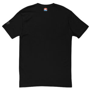 Text for Visually Impaired: Black T-shirt with a small, round Lions Den Member logo on the chest. Available in black, red, and grey.