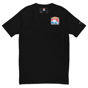 T-shirt with a small SERVPRO® Firefighter Challenge League (FCL) logo on the left chest, available in red, black, and blue.