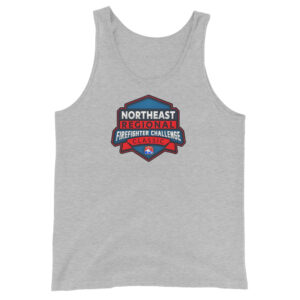 A black tank top with a large Northeast Regional Firefighter Challenge Classic logo on the chest. Available in black, red, royal blue, grey, and white