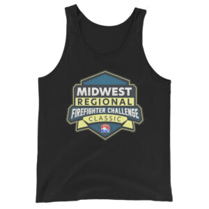 tank top featuring the Midwest Regional Firefighter Challenge Classic logo on the front.