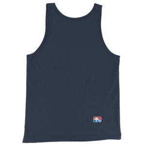 black tank top featuring a small Northeast Regional Firefighter Challenge Classic logo on the chest. Available in black, red, royal blue, grey, and white.