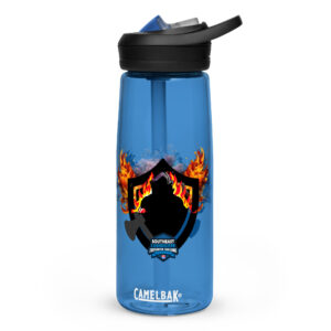 Southeast Regional Firefighter Challenge Hydration Bottle with flame graphics and regional logo.