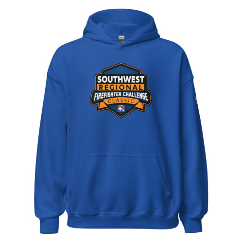 hoodie with the large Southwest Regional Firefighter Challenge Classic logo on the chest.